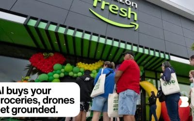 AI buys your groceries, drones get grounded.